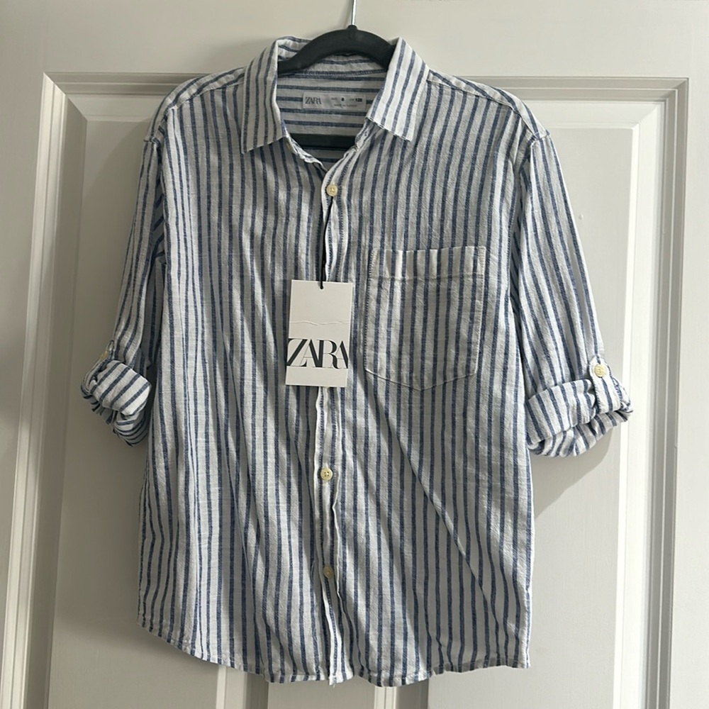 Boys Zara stripped shirt size 8